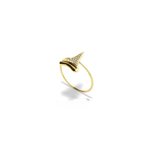 Anneau de dent de requin par Lauren Howe | Or Vermeil .925 | Cristal